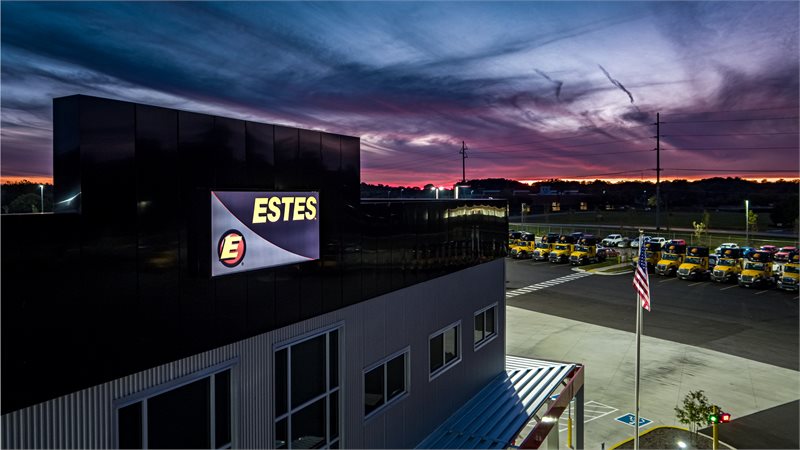 estes express trucking terminal front office project by glenn e. mitchell concrete contractors